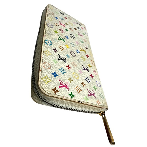 Louis Vuitton White Monogram Multicolor Murakami  Zippy Wallet - Picture 5 of 16